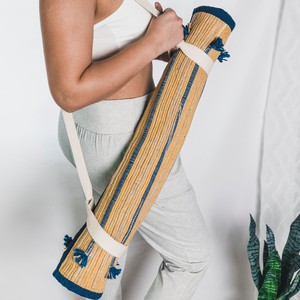 Dark Blue Ayurvedic Cotton Yoga Mat from chaYkra
