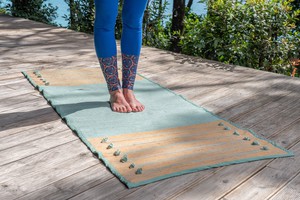 Turquoise Ayurvedic Cotton Yoga Mat from chaYkra