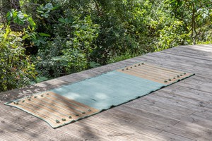 Turquoise Ayurvedic Cotton Yoga Mat from chaYkra