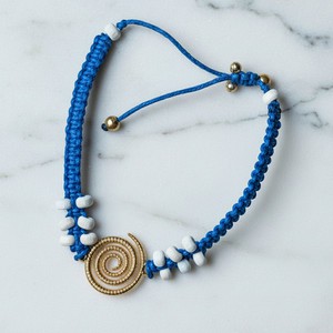 Energy Swirl Macramé Bracelet with Tulsi Beads from chaYkra
