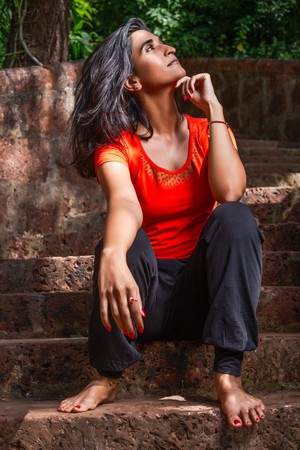 Orange Sun Salutation Tee from chaYkra