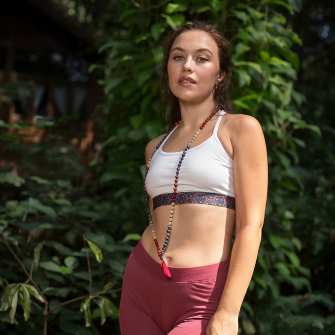White Warm Chakra Yoga Bra from chaYkra