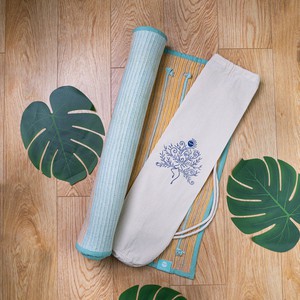 Turquoise Ayurvedic Cotton Yoga Mat from chaYkra
