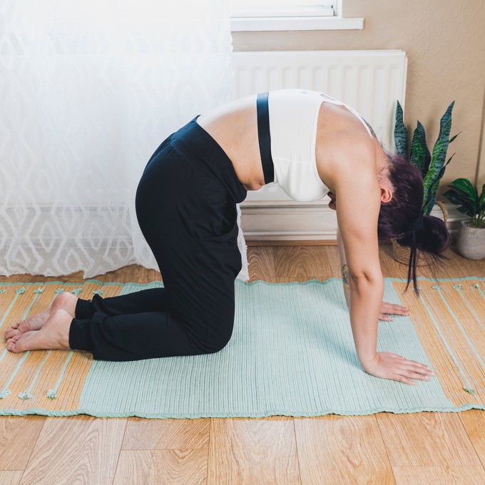 Turquoise Ayurvedic Cotton Yoga Mat from chaYkra