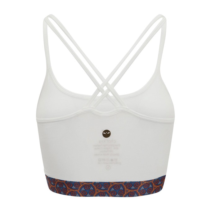 White Warm Chakra Yoga Bra from chaYkra