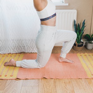 Pink Ayurvedic Cotton Yoga Mat from chaYkra