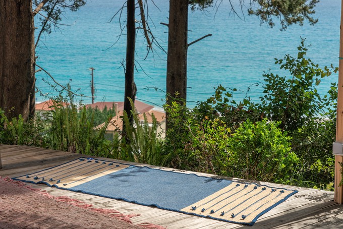 Dark Blue Ayurvedic Cotton Yoga Mat from chaYkra