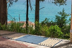 Dark Blue Ayurvedic Cotton Yoga Mat from chaYkra