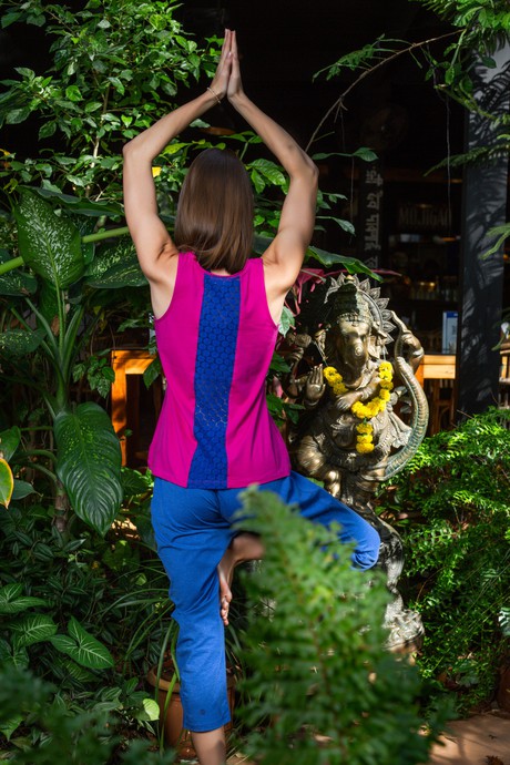Magenta Contrast Chic Tank from chaYkra