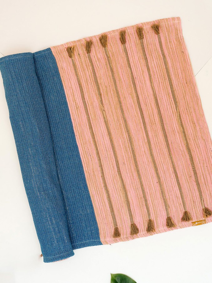 Eco Travel Yoga Mat (Light Pink & Blue) from chaYkra