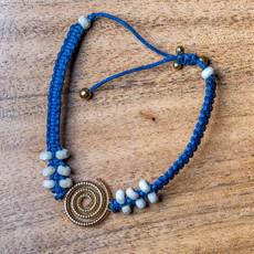 Energy Swirl Macramé Bracelet with Tulsi Beads via chaYkra
