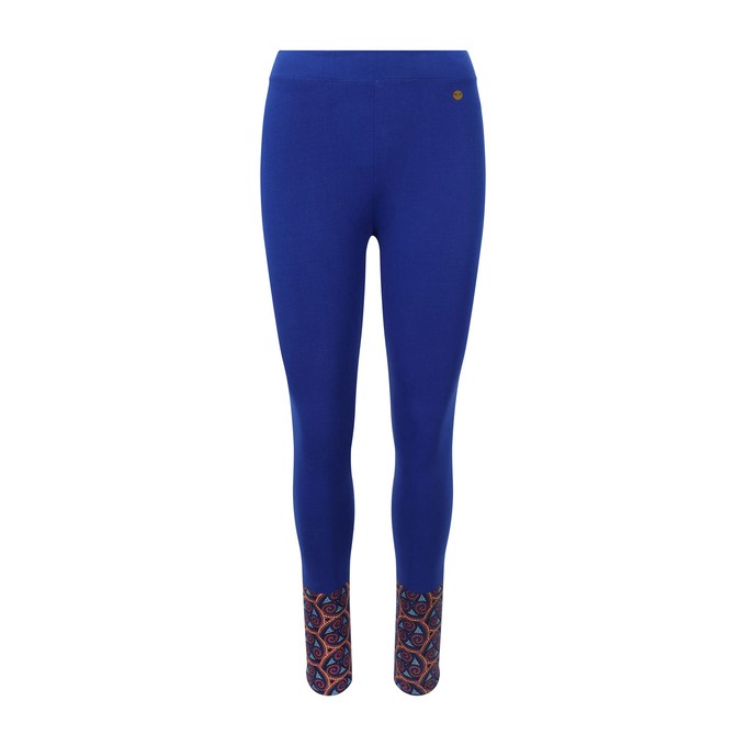 Blue Adorned Ankle Leggings from chaYkra
