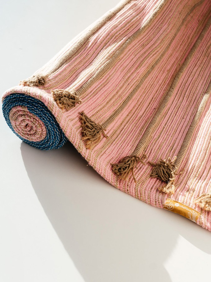 Eco Travel Yoga Mat (Light Pink & Blue) from chaYkra