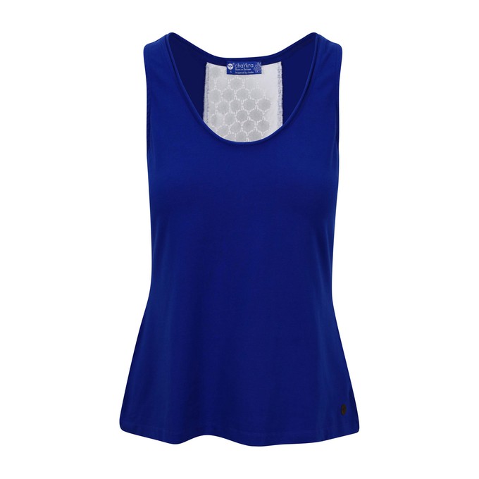 Blue Contrast Chic Tank from chaYkra