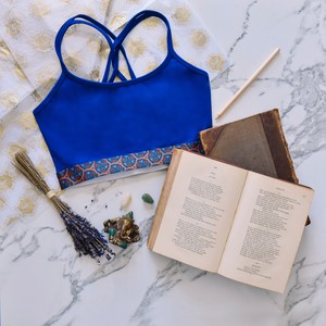 Blue Warm Chakra Yoga Bra from chaYkra