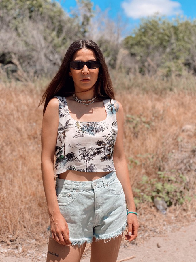 Safari Linen Crop Top from Chillax