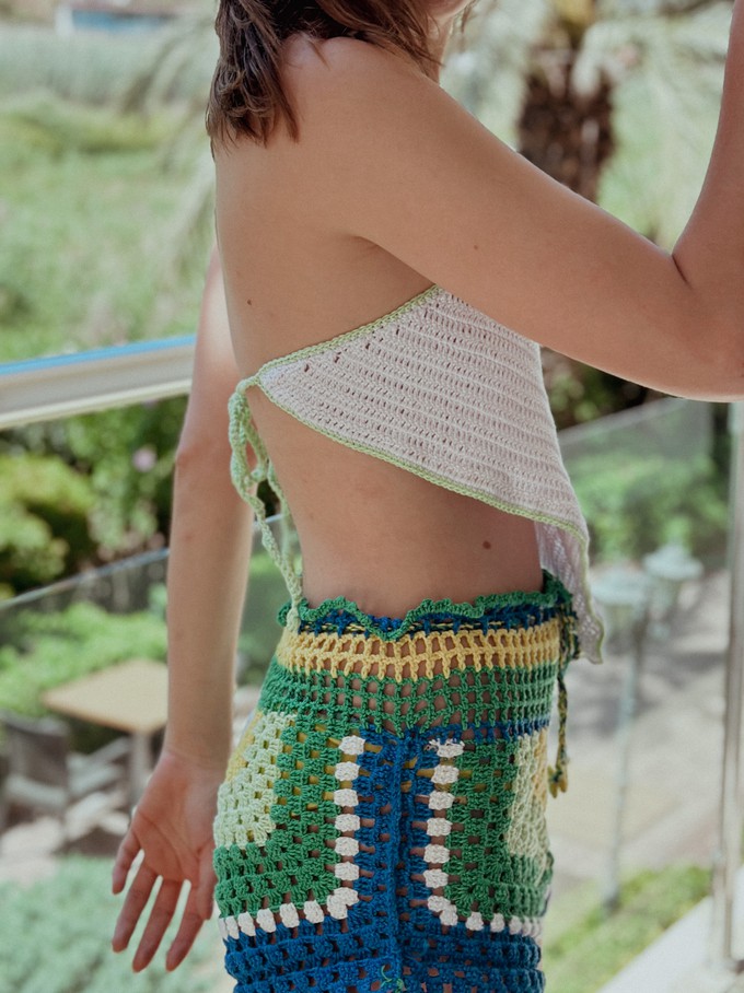 Sun and Chill White Crochet Top from Chillax