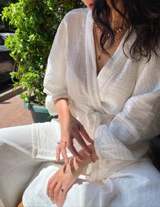 Alice White Crinkle Muslin Kimono via Chillax