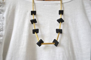 ETHNO brass and slate necklace. from Cool and Conscious