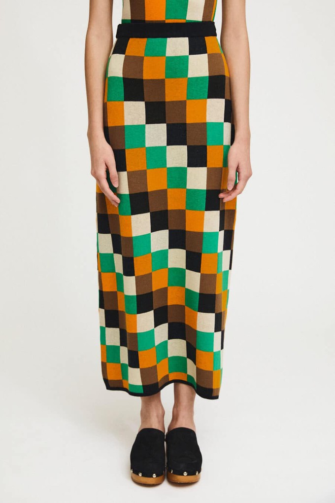 Otto checkered knit skirt from Cool and Conscious