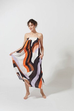 ORANGE IRIS BAIGNADE DRESS from Cool and Conscious