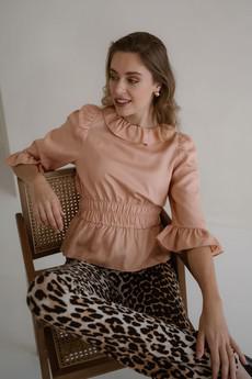 KATE TOP - PEACH via ELJO THE LABEL