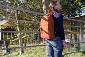 Voyager Backpack | Leather & Fire-hose from Elvis & Kresse