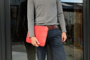 Laptop Sleeve  | Leather & Fire-hose from Elvis & Kresse