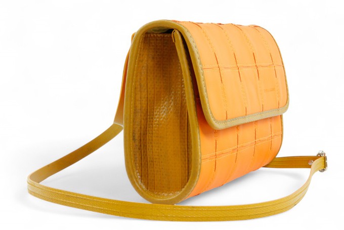 Crossbody Bag | Leather & Fire-hose from Elvis & Kresse