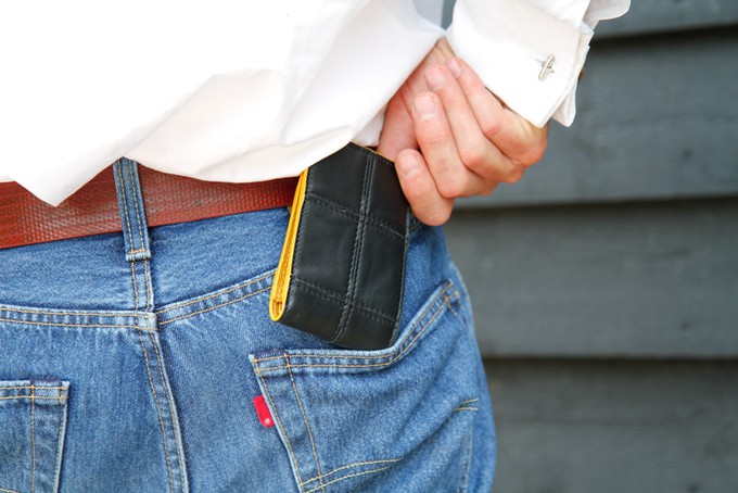 Compact Wallet | Leather & Fire-hose from Elvis & Kresse