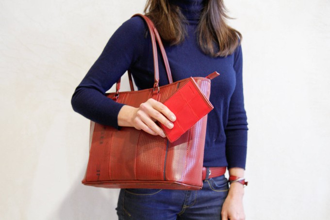 Passport Cover | Leather & Fire-hose from Elvis & Kresse