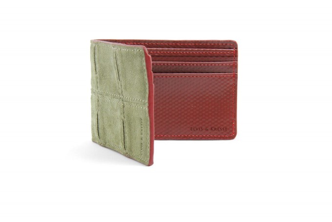 Compact Wallet | Leather & Fire-hose from Elvis & Kresse