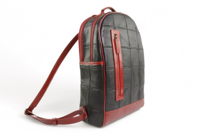Voyager Backpack | Leather & Fire-hose from Elvis & Kresse