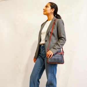 Crossbody Clutch Bag | Leather & Fire-hose from Elvis & Kresse