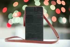 Crossbody pouch | Leather & Fire-hose from Elvis & Kresse