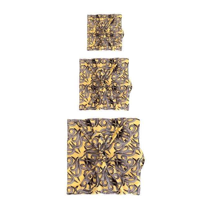 Furoshiki Gift Wrap Sunshine Nouveau Fabric Gift Wrap from FabRap