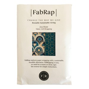 Furoshiki Gift Wrap Art Deco & Ocean Fabric Gift Wrap - Double Sided (Reversible) from FabRap
