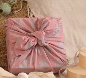 Furoshiki Gift Wrap Blush Whales Fabric Gift Wrap from FabRap