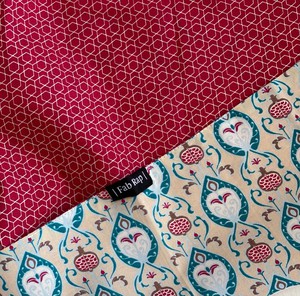 Furoshiki Gift Wrap - 6 Piece Teal & Cherry Bundle - Fabric Gift Wrap from FabRap