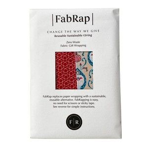 Furoshiki Gift Wrap Teal & Cherry Fabric Gift Wrap - Double Sided (Reversible) from FabRap