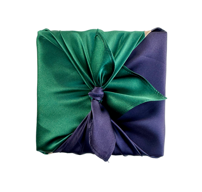 Furoshiki - Emerald Midnight - SILK FabRap Gift Wrapping from FabRap