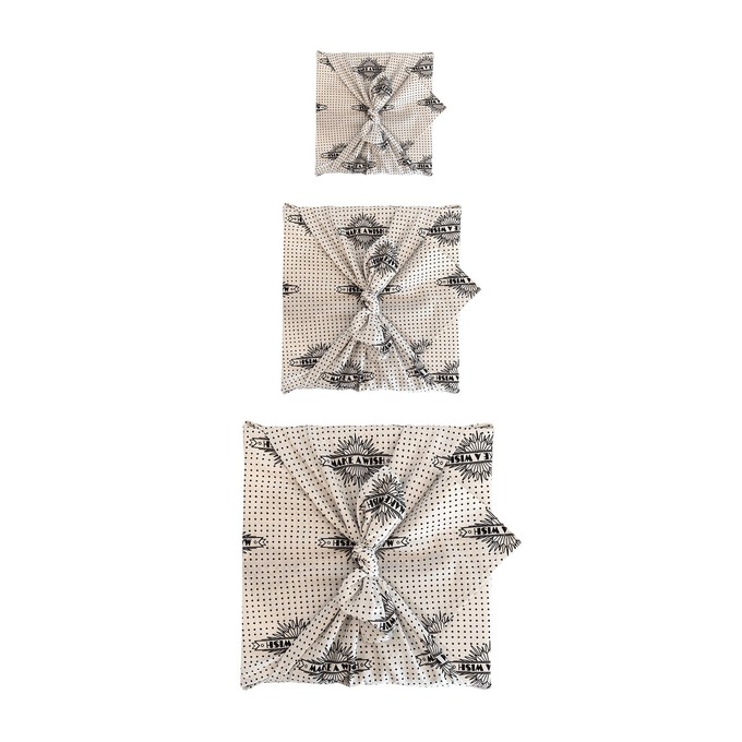 Furoshiki Fabric Gift Wrap - 3  Pack Single Sided Bundle from FabRap