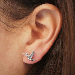 Silver earrings hummingbird from Fairy Positron