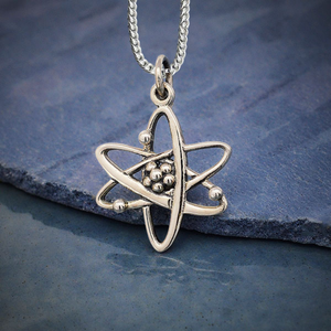 Silver necklace atom from Fairy Positron