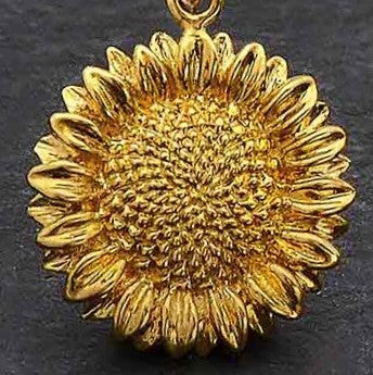 Silver earrings with bronze sunflower from Fairy Positron
