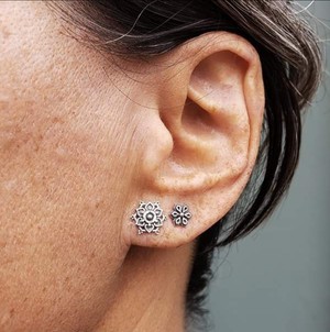 Silver earrings mandala from Fairy Positron