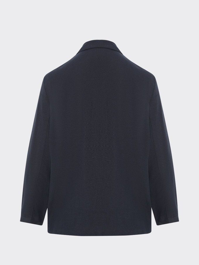 Ethically Made Navy Linen Suit With Trim from Fanfare Label