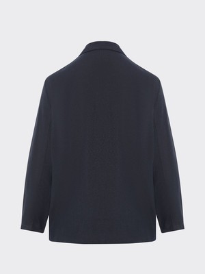 Ethically Made Navy Linen Suit With Trim from Fanfare Label