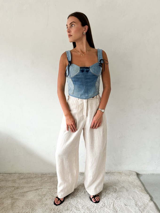 Upcycled Denim Deconstructed Corset from Fanfare Label