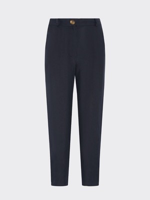 Ethically Made Navy Linen Suit With Trim from Fanfare Label